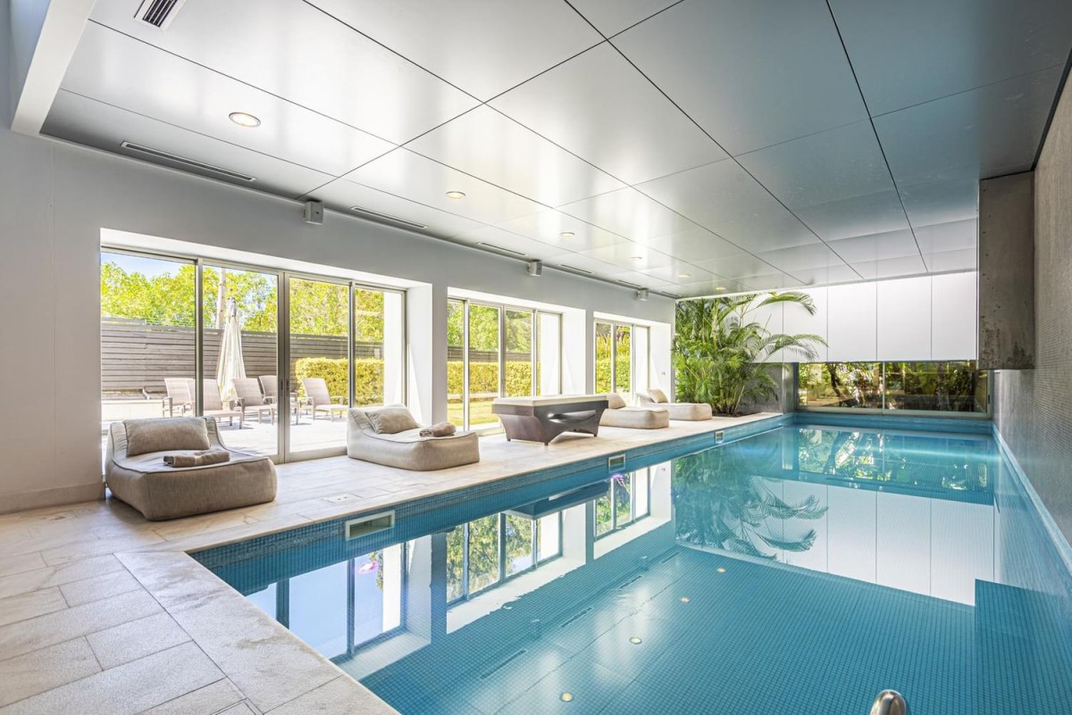 The indoor heated salt water pool
