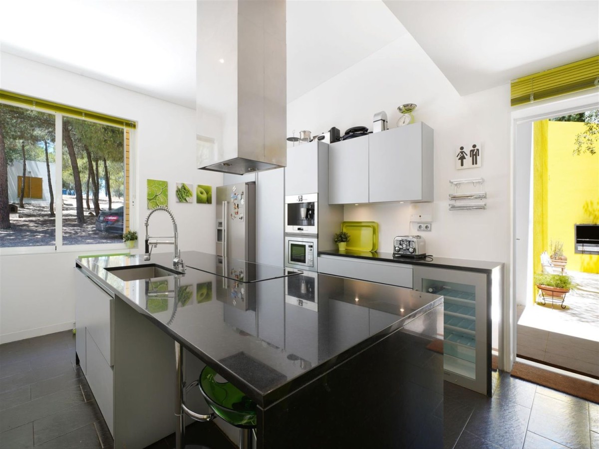 Both the main and second houses have spacious kitchens