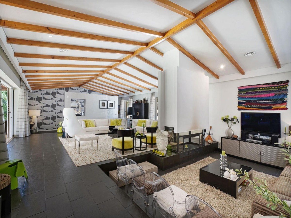 The heart of the property is the enormous living room