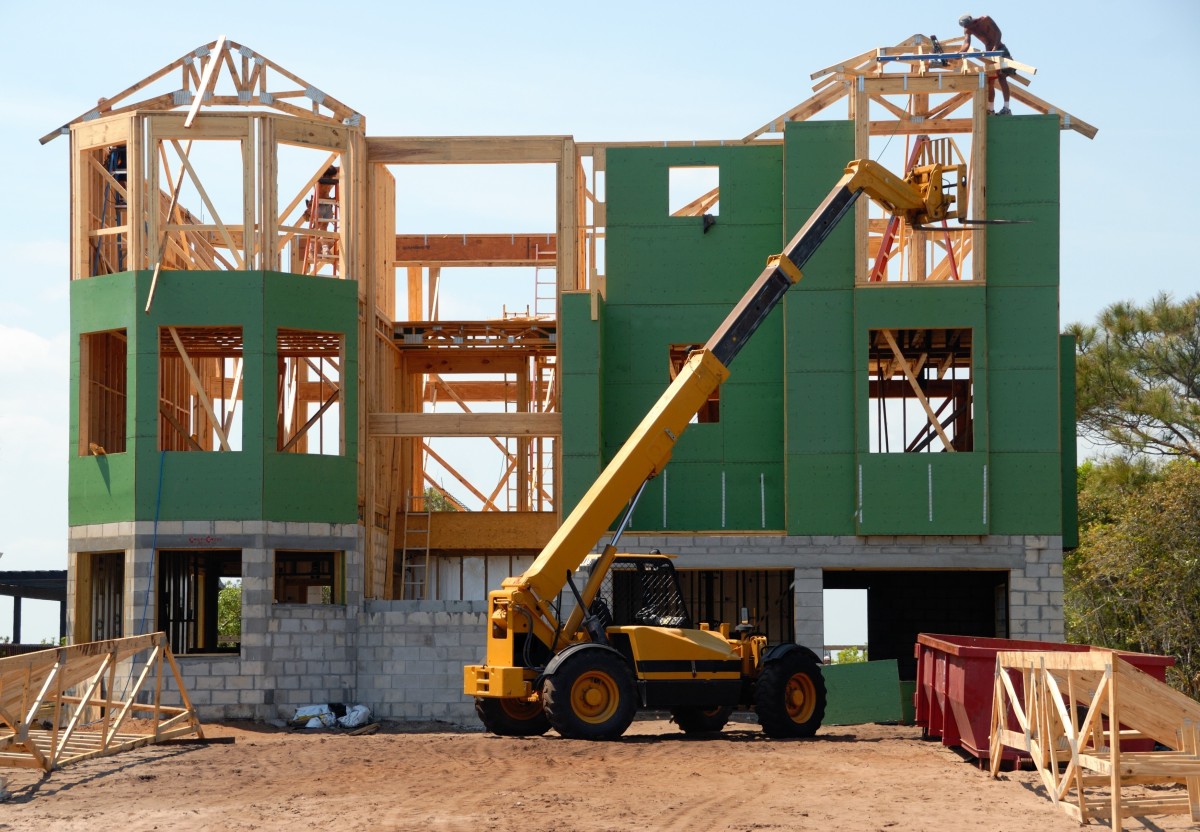 Casas novas em construção