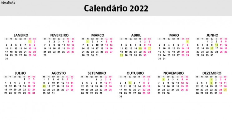 Calendário 2022