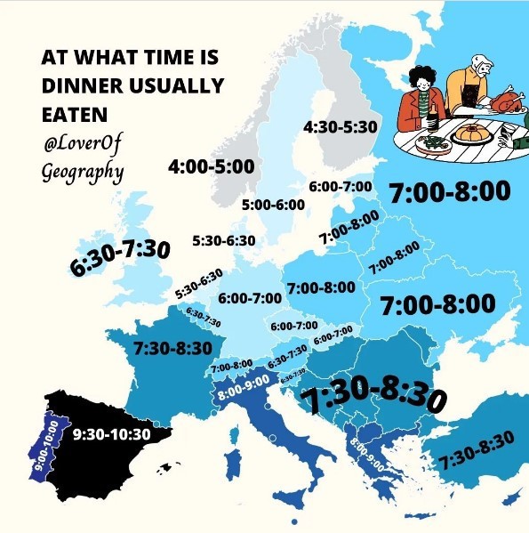 La ce oră iau cina europenii?
