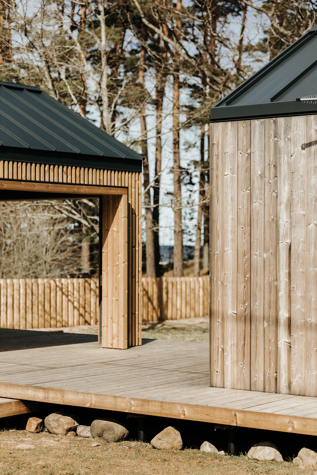 Ambientes naturais Casas pré-fabricadas fáceis de instalar