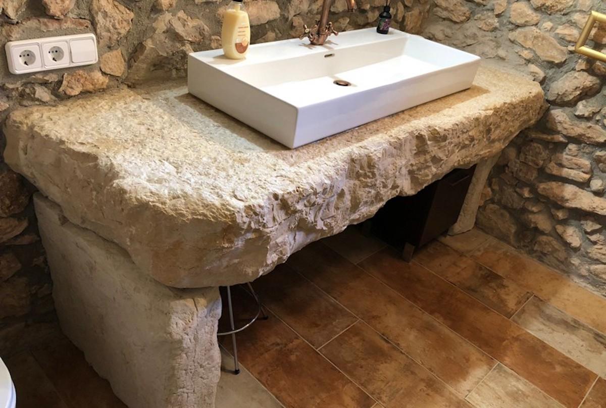 casas de banho com areia