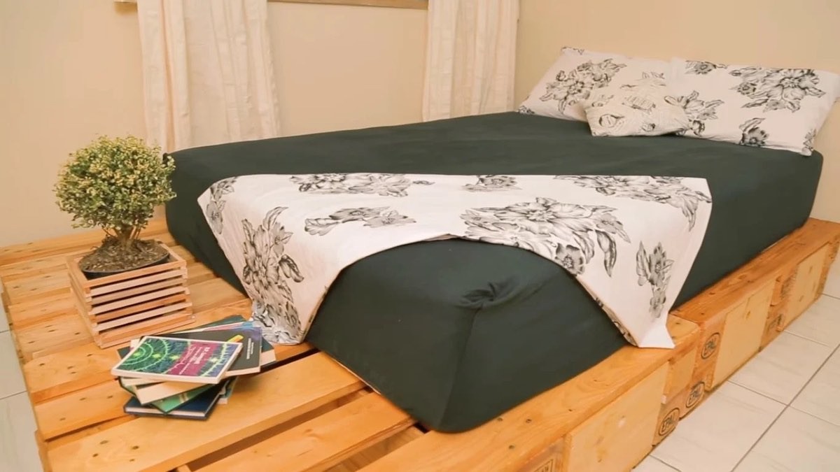 Cama de palete com gavetas, Fácil e barato