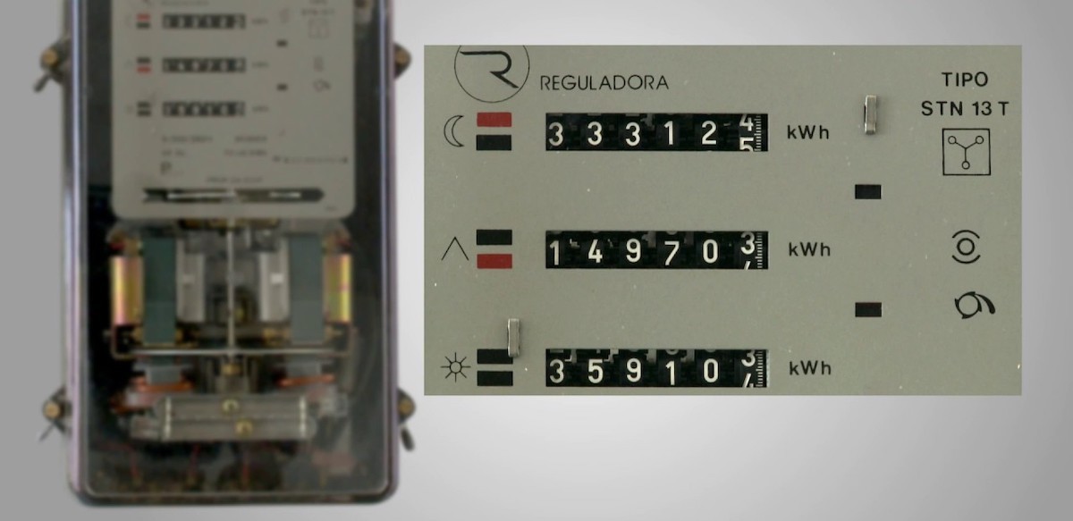 leitura do contador de eletricidade