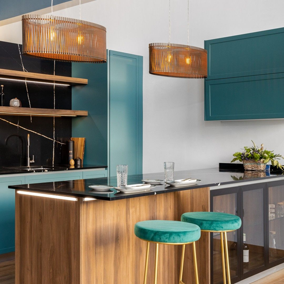 Decorar a cozinha com verde