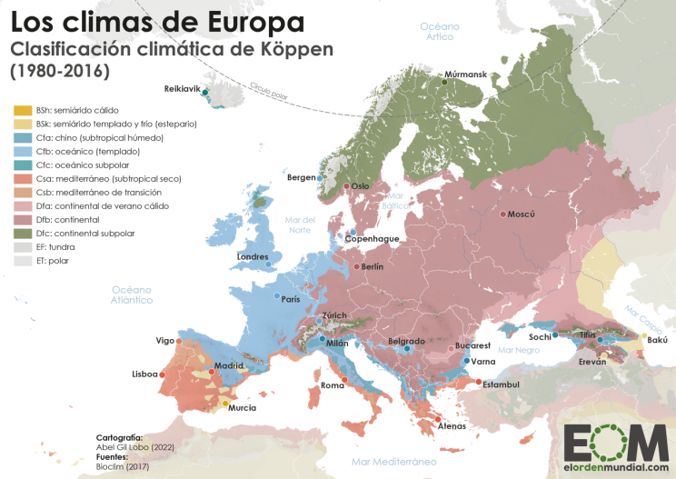 Mapa Político da Europa - Paises Europeus