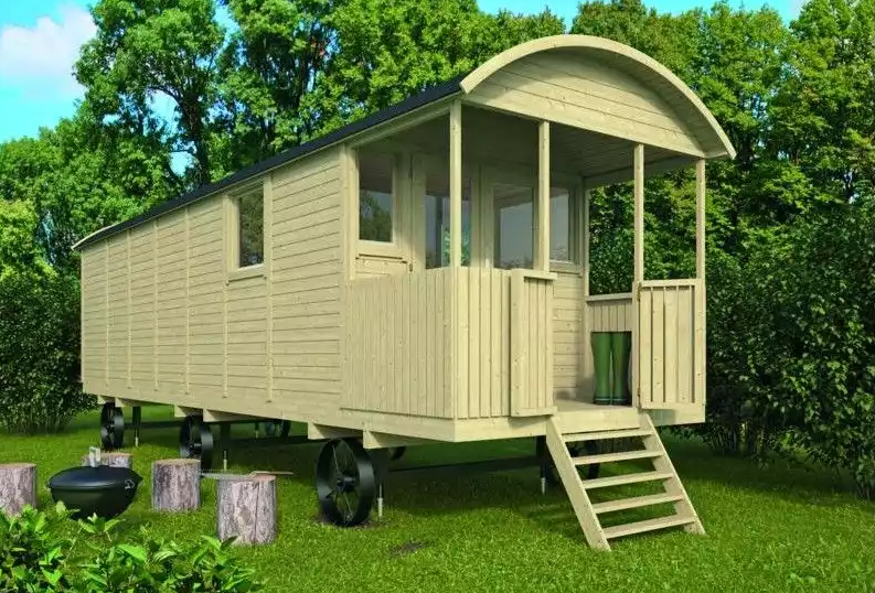 casas de madeira com rodas