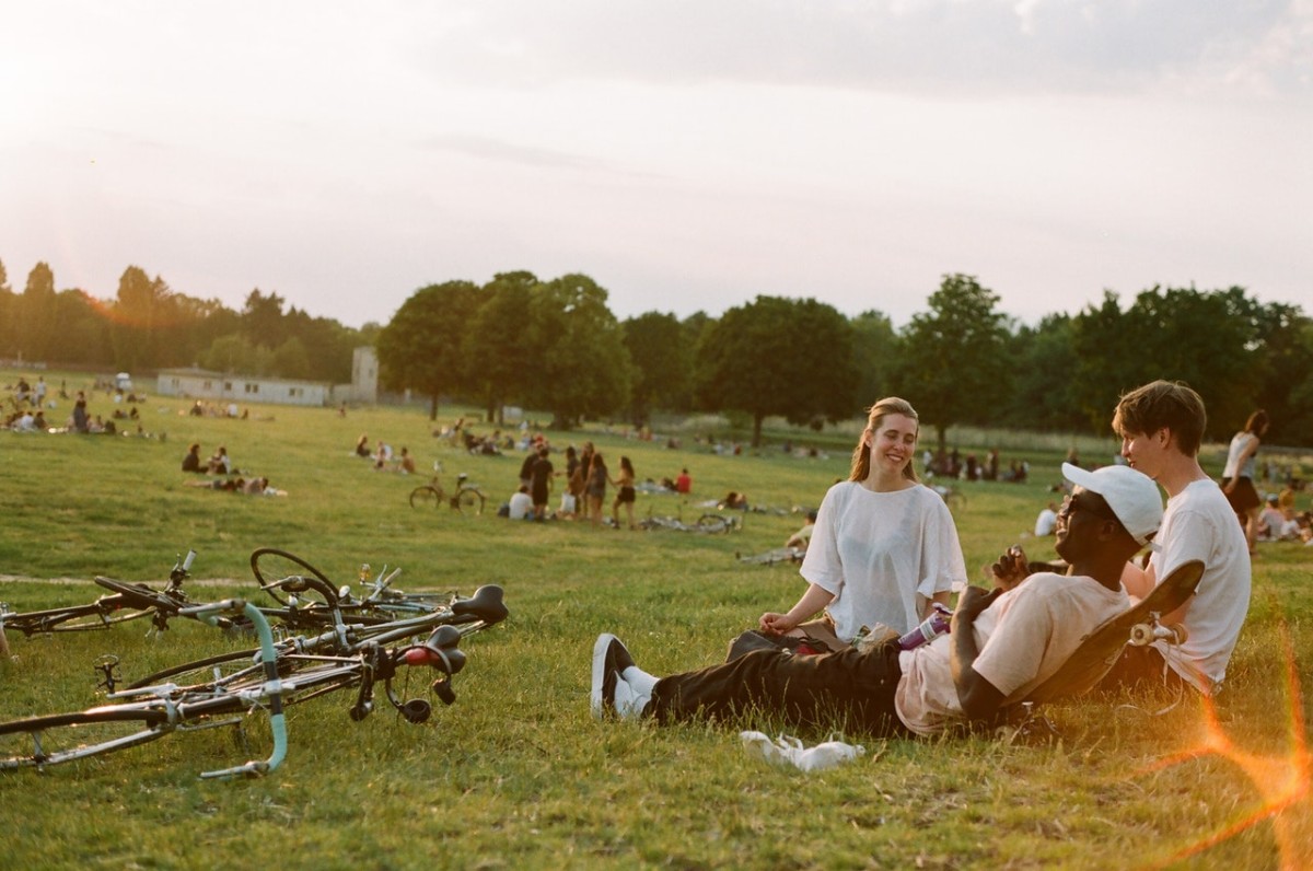 Parque verde na Feira popular de Lisboa