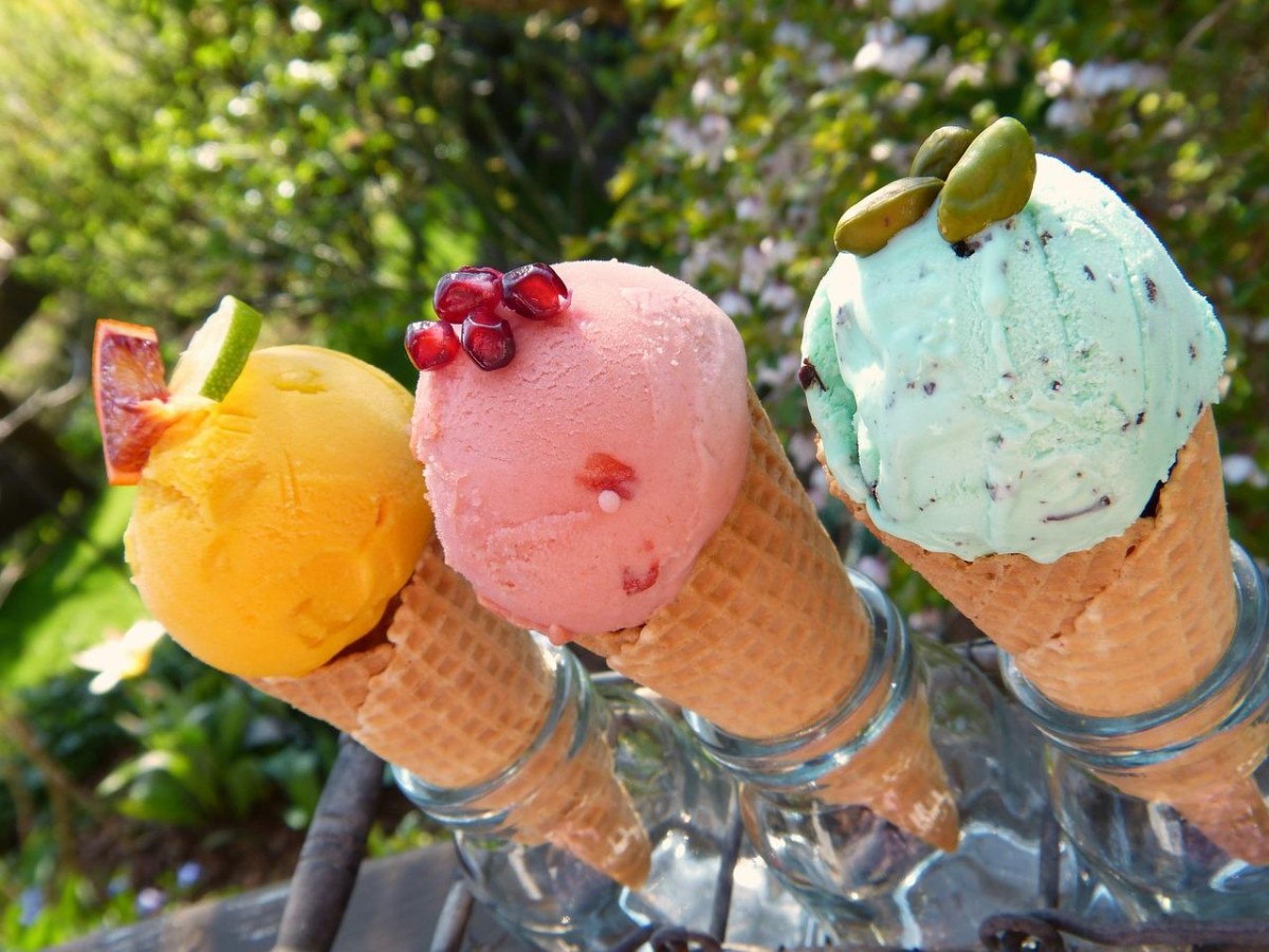 gelados de fruta