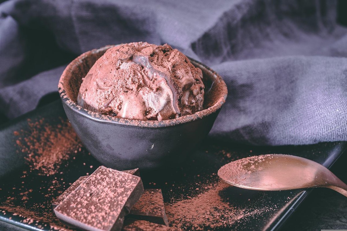 gelado de chocolate