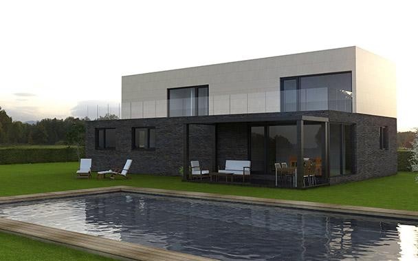 Cube casas pré-fabricadas modernas