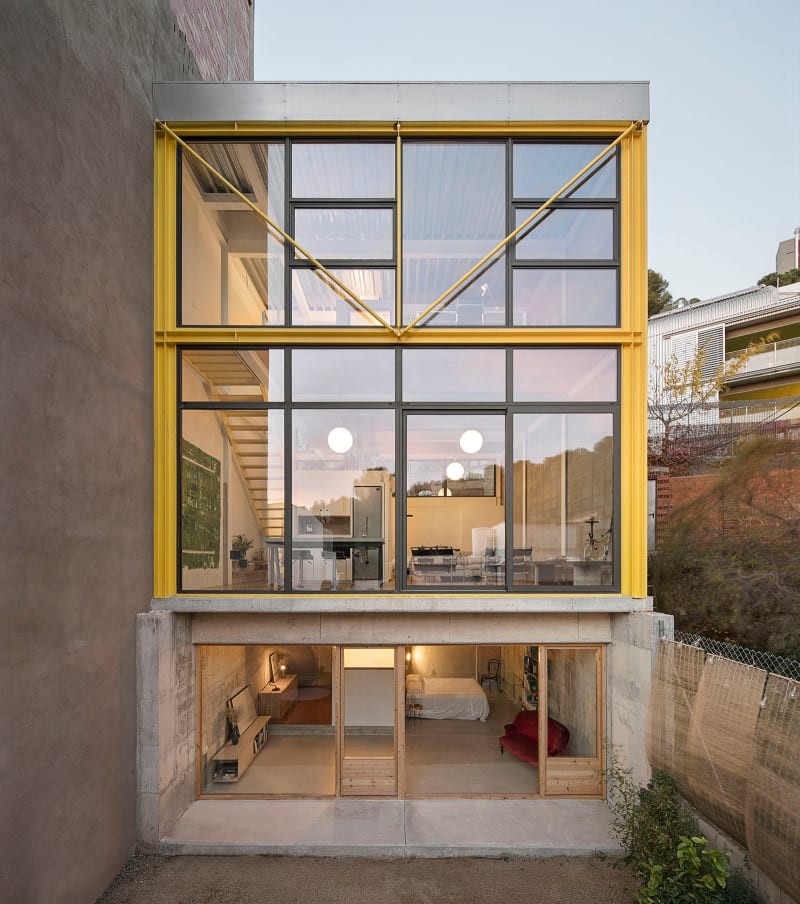 Fachadas das casas