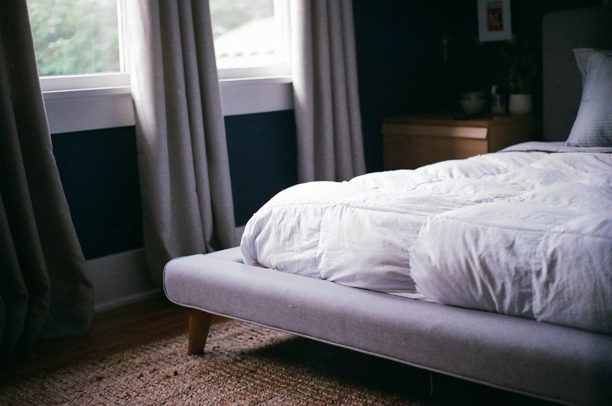cama com edredão