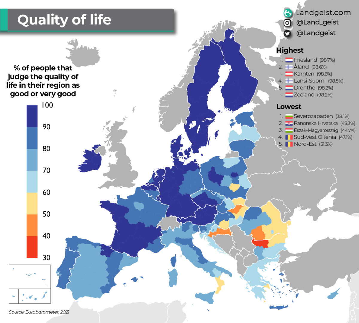 A qualidade de vida em Portugal e na Europa pelo olhar dos habitantes