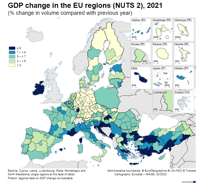 Mapa: Portugal está entre as economias que mais recuperam em 2021