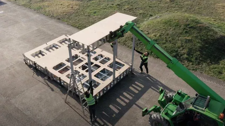 Construção de casa pré-fabricada