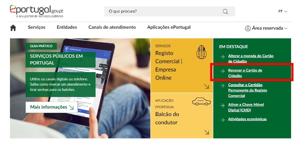 Renovar o Cartão de Cidadão - ePortugal