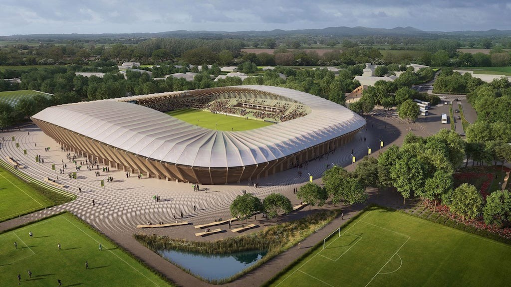 estádio feito em madeira
