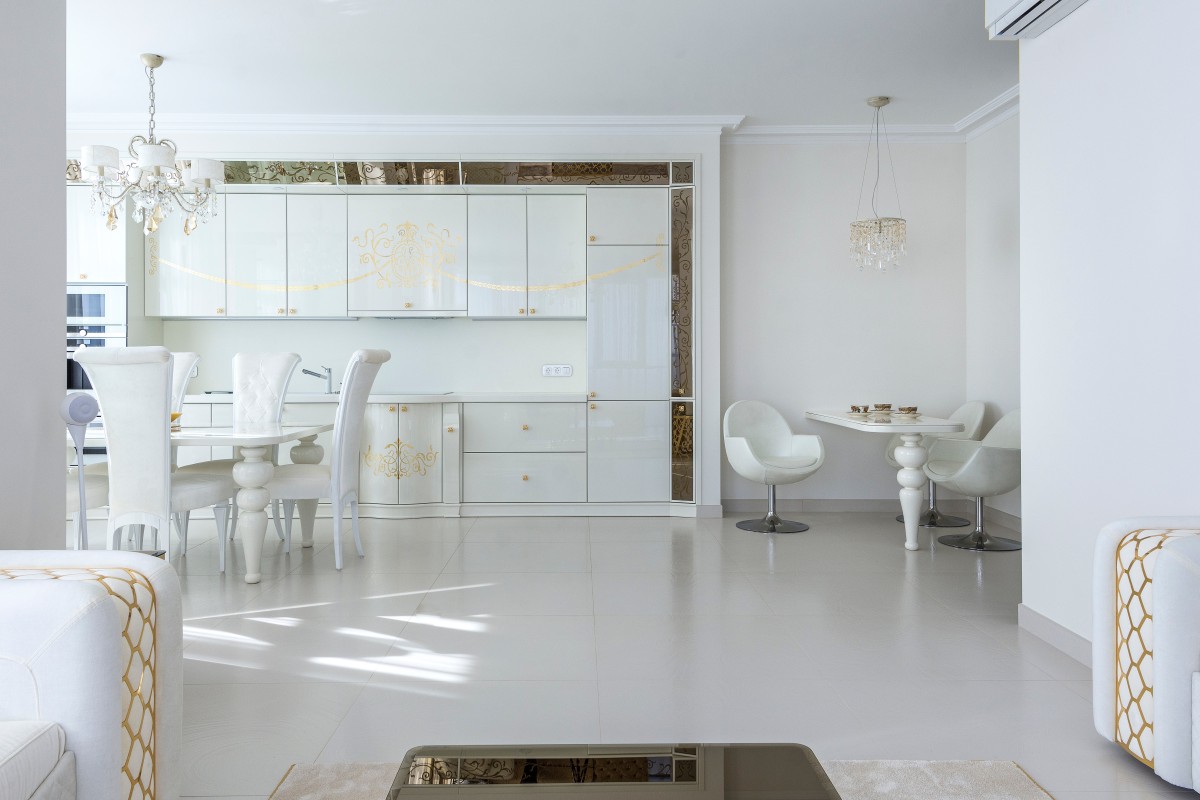 decorarea casei în nuanțe de alb