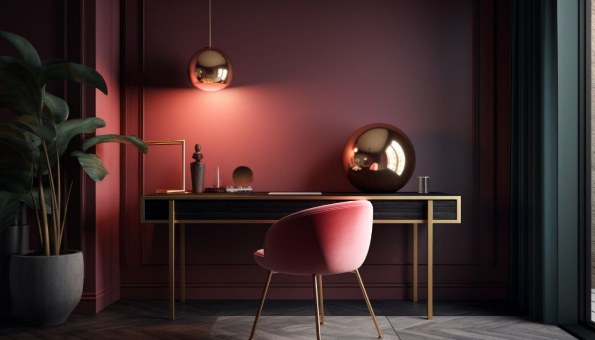 decorarea casei în tonuri de culoarea vinului