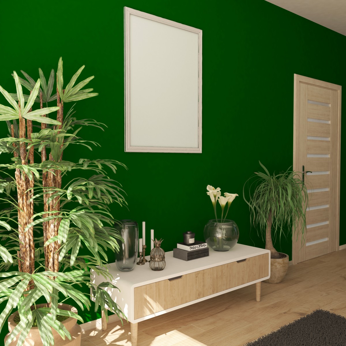 decorarea casei în tonuri de verde