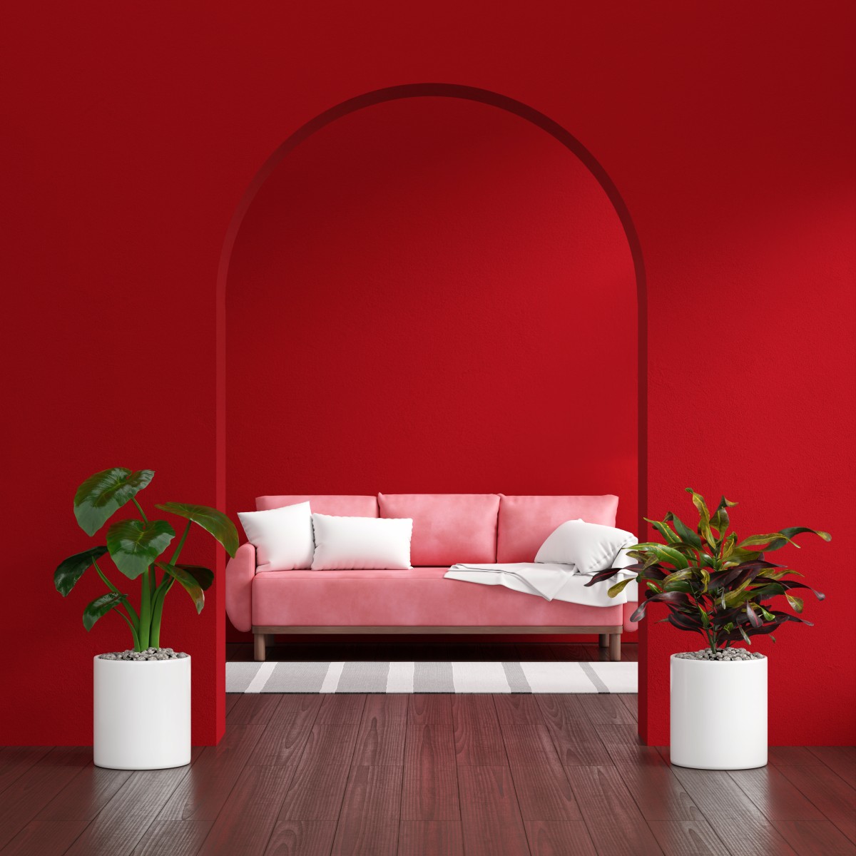 decorarea casei în nuanțe de roșu