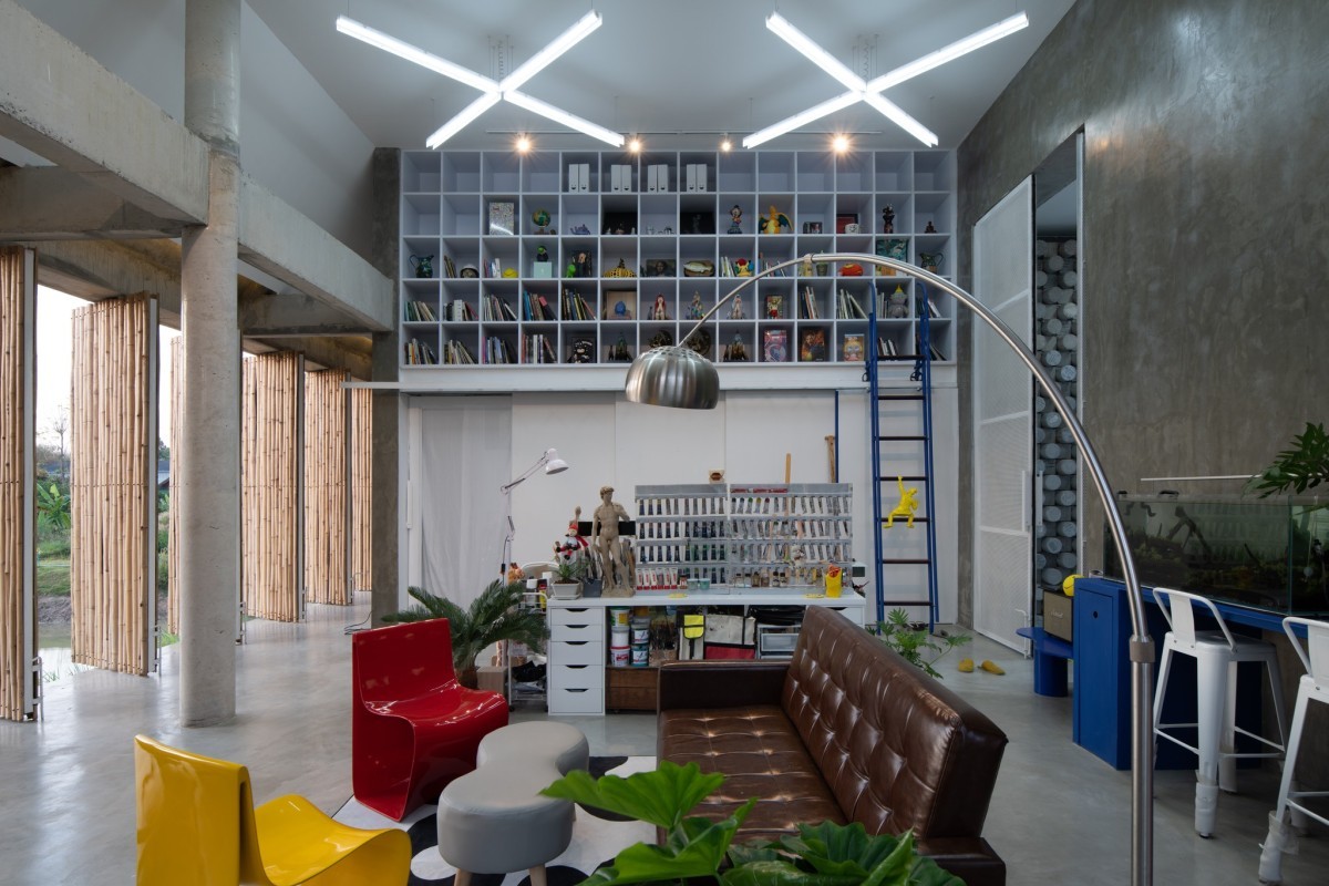 Sala e escritório do Furnish studio