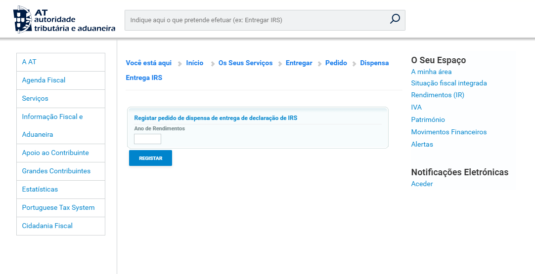 Como se comprovam os rendimentos se não entregar o IRS?