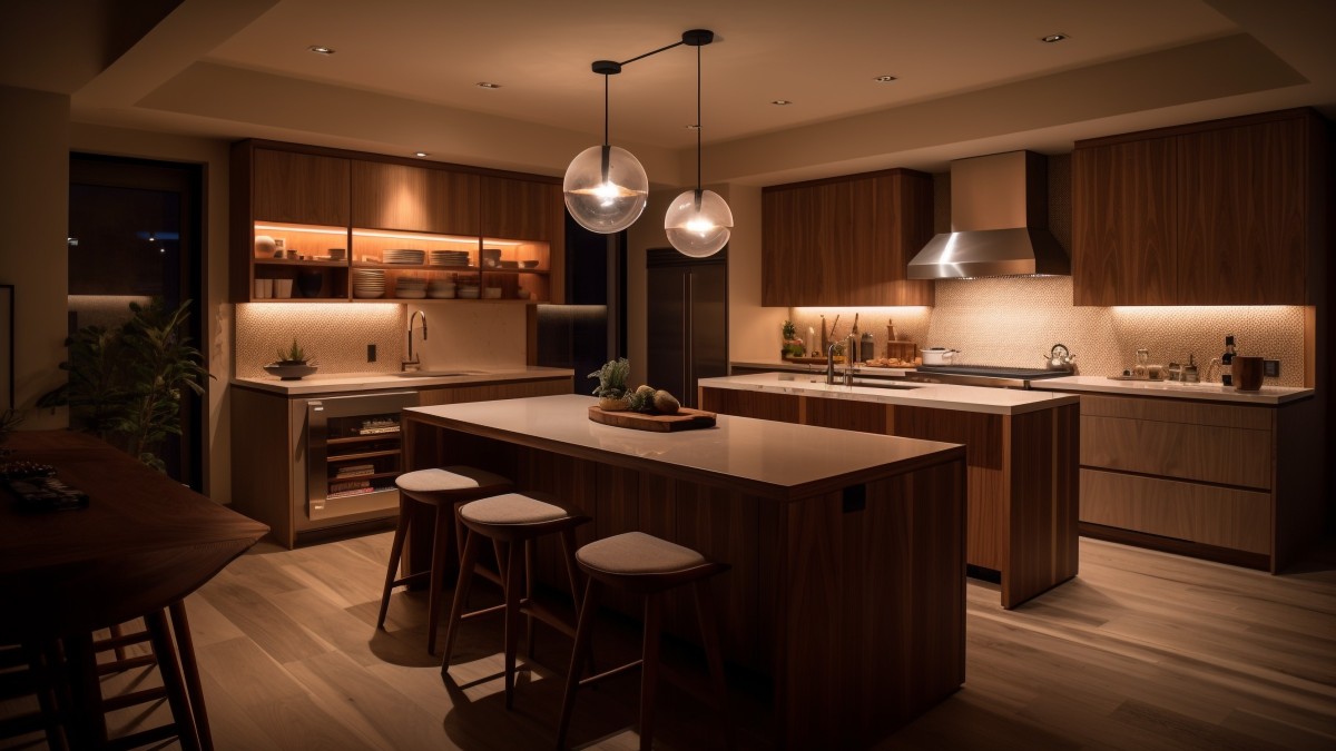 luzes de cozinha