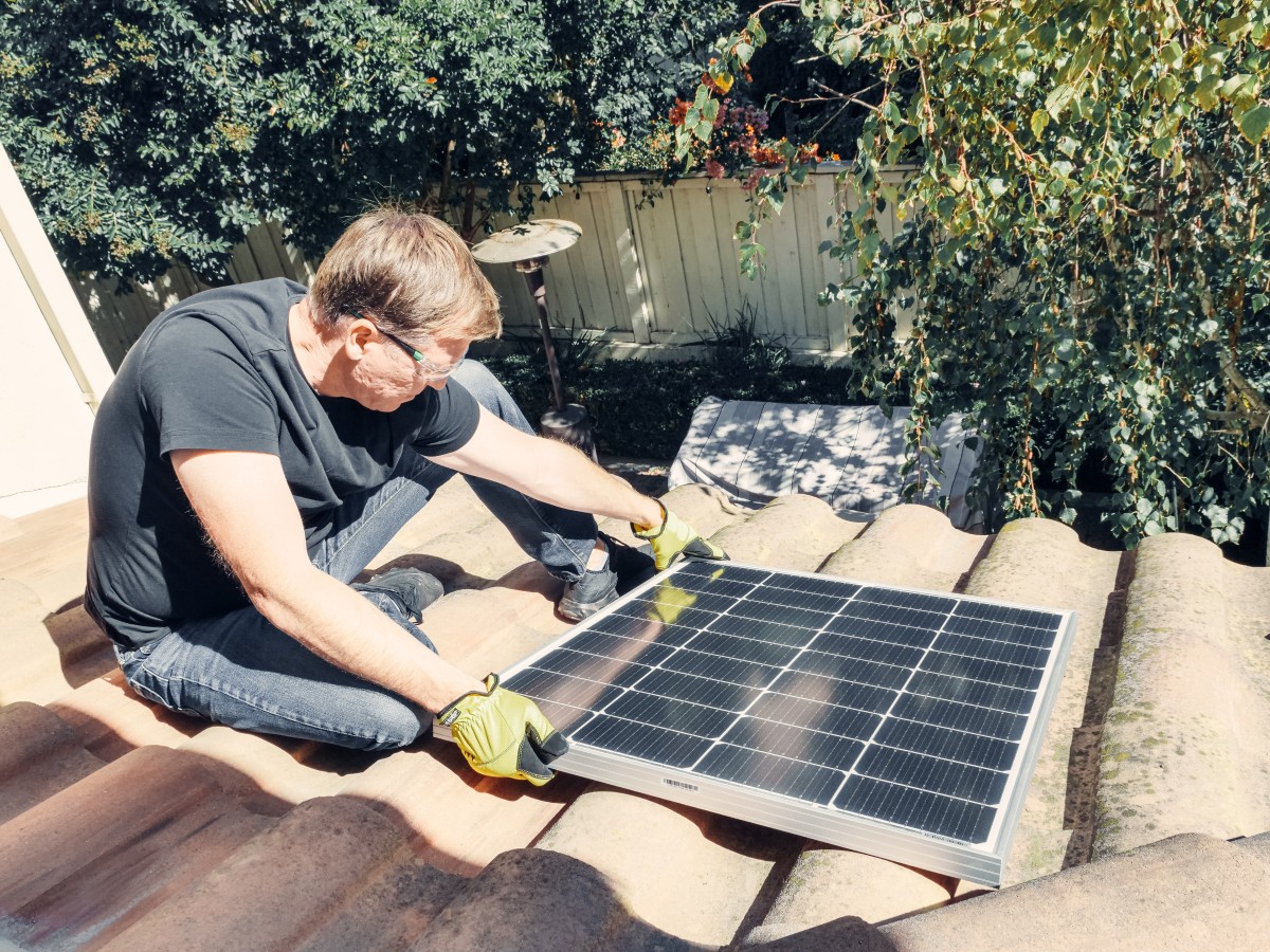 Instalação de painéis solares