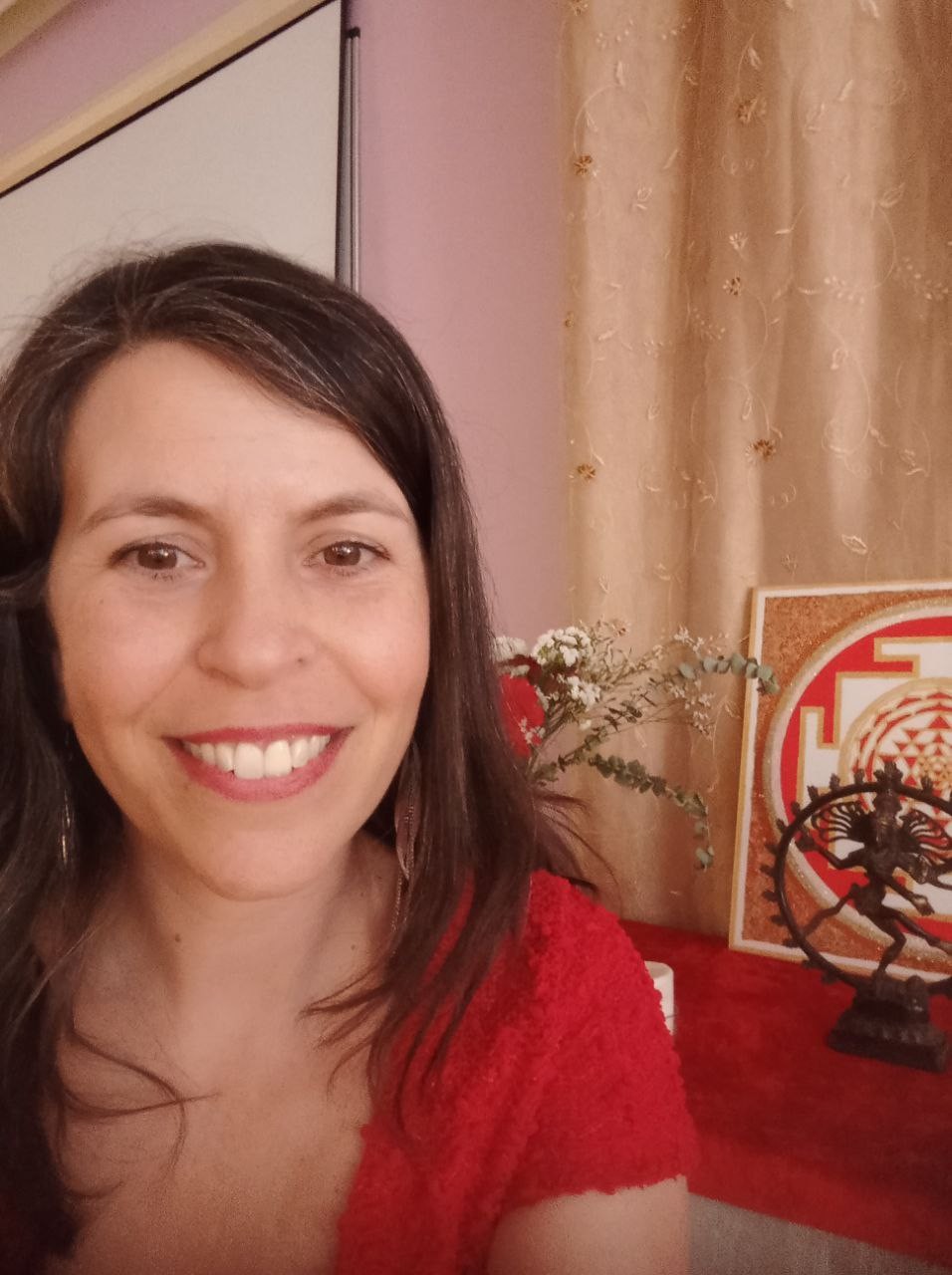 Avita depois de dar uma aula de yoga Avita