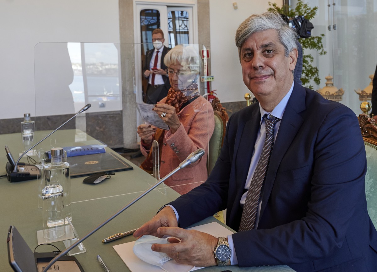Mário Centeno e Christine Lagarde