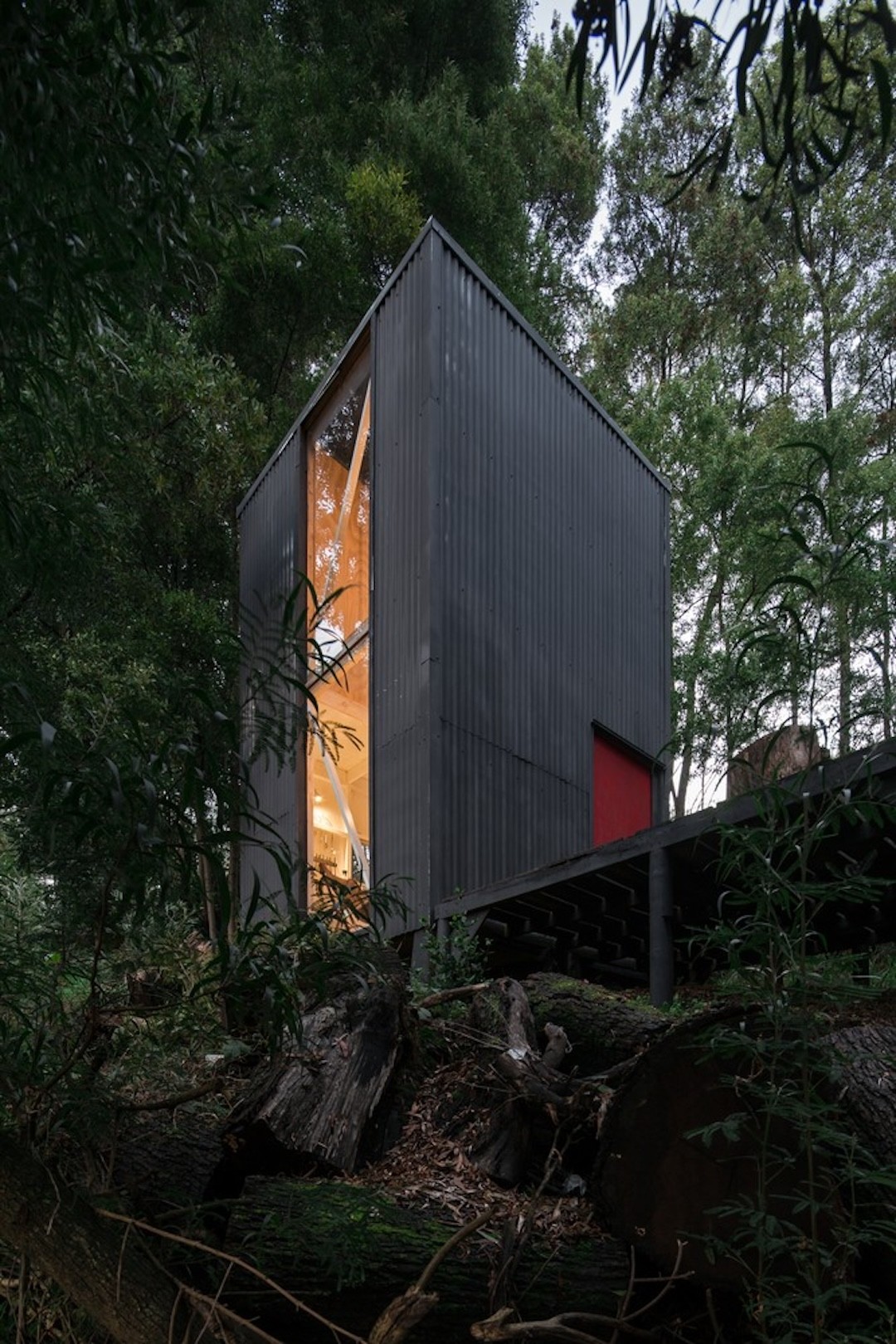 exterior da cabana modular 