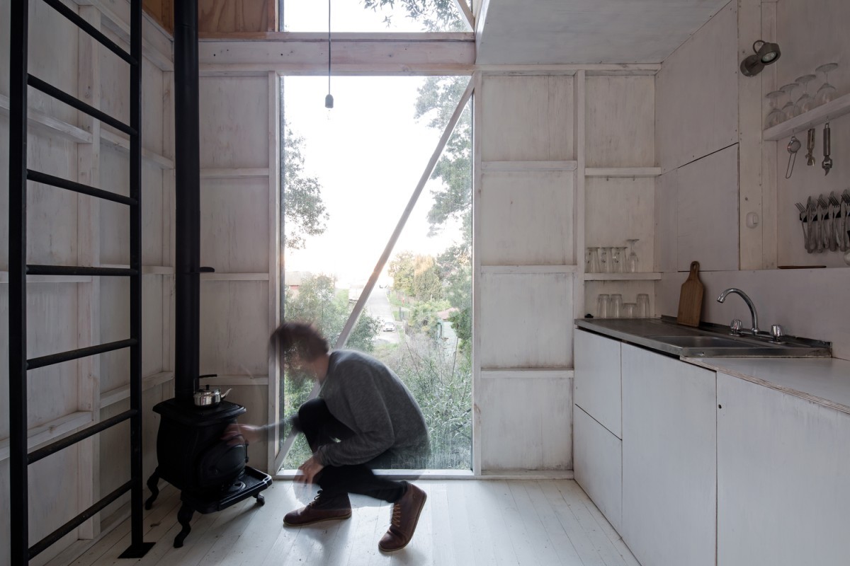interior da cabana 3x3 Retreat