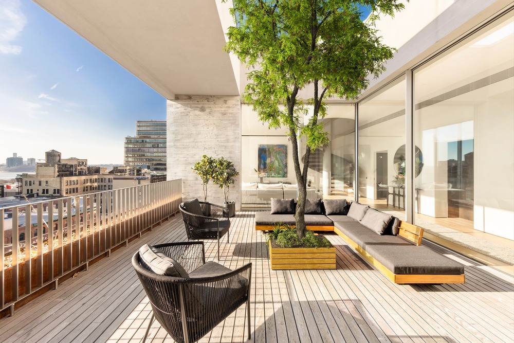 Ático alquilado por Bad Bunny en New York. Terraza