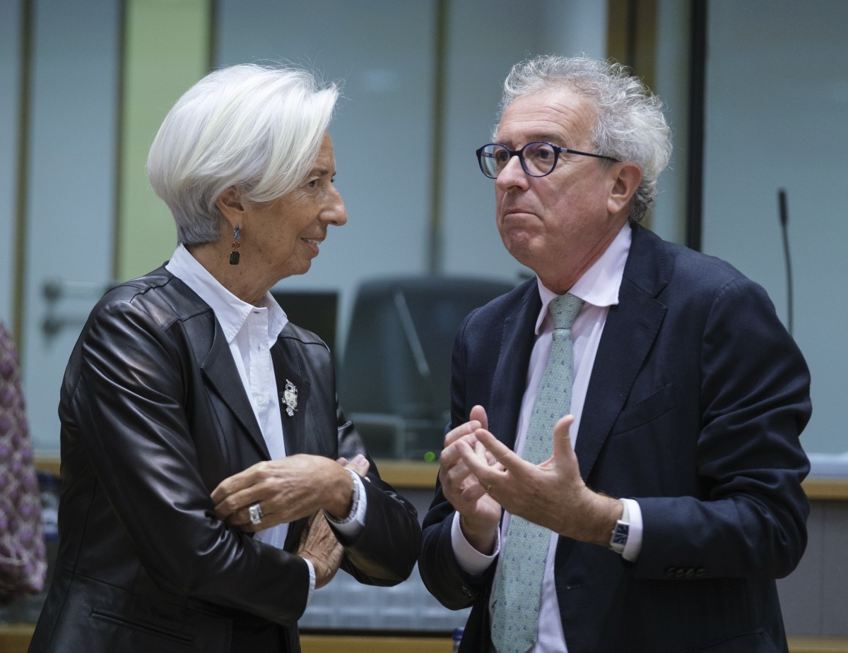 Christine Lagarde, presidente do BCE, e Pierre Gramegna, diretor-geral do Mecanismo Europeu de Estabilidade BCE a subir juros