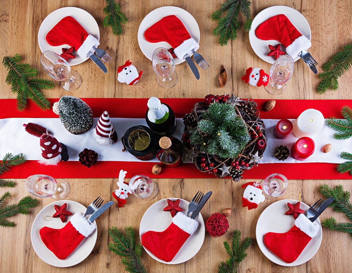Decorar mesa de natal