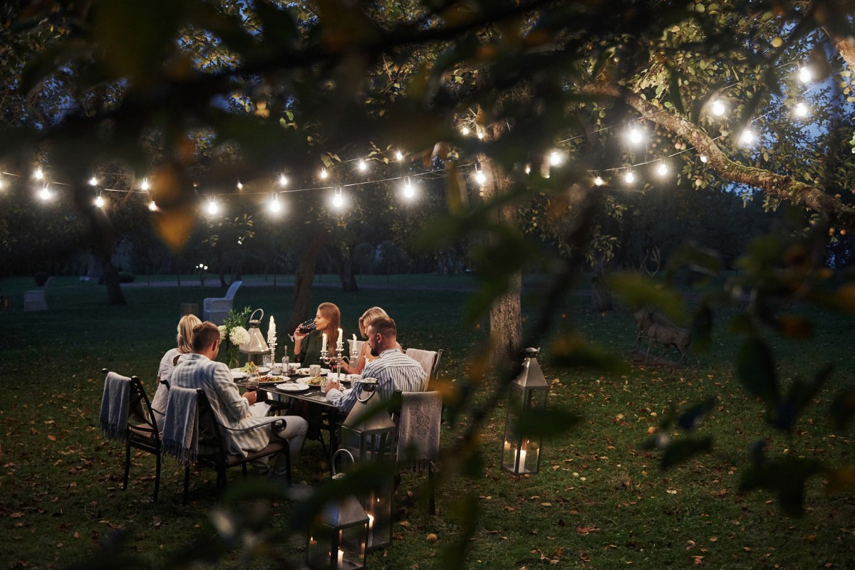 Luzes no jardim