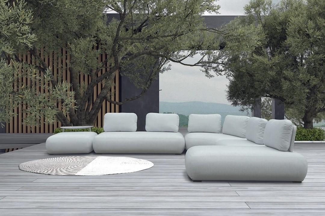 sofá modular no exterior