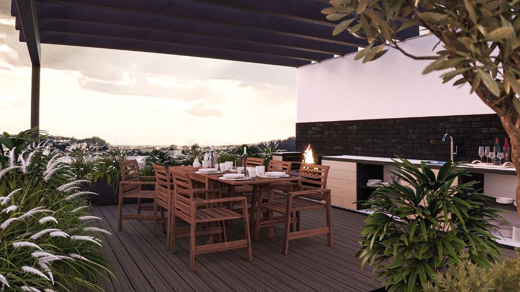 Apartamento com terraço exterior