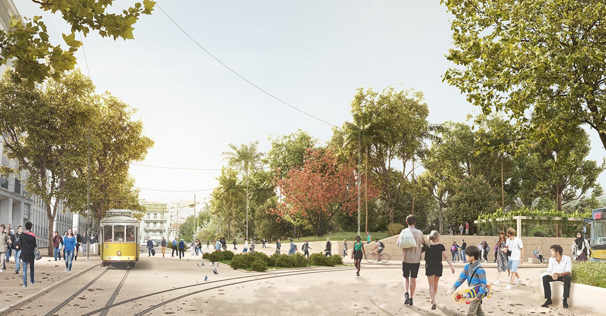 Praça do Martim Moniz em Lisboa