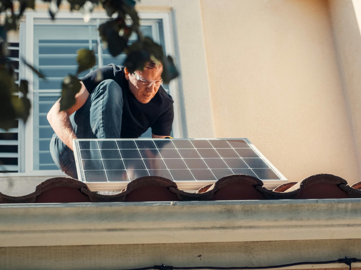 Instalação de painéis solares 