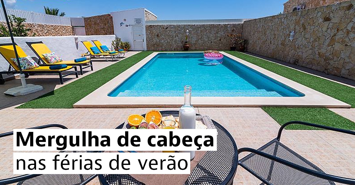 Casas de férias com piscina e praia