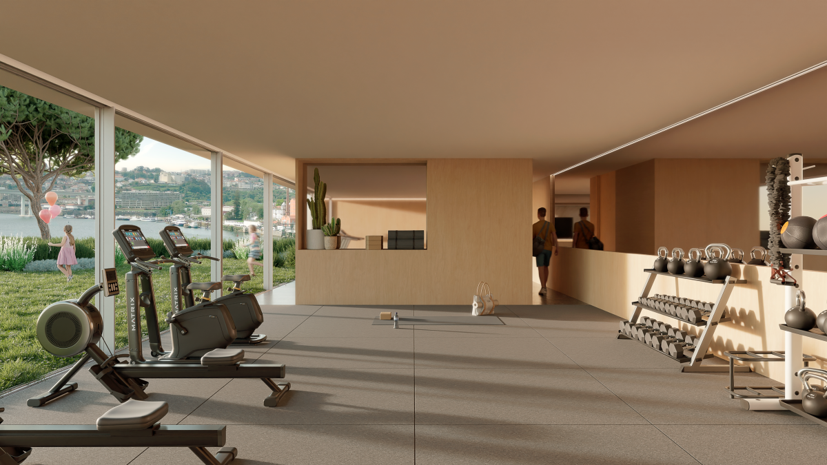 Casas de luxo junto ao rio Douro