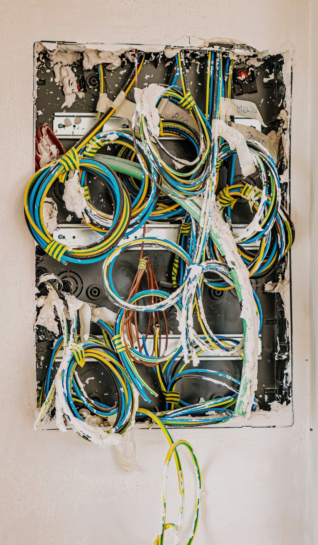 cabos elétricos todos juntos