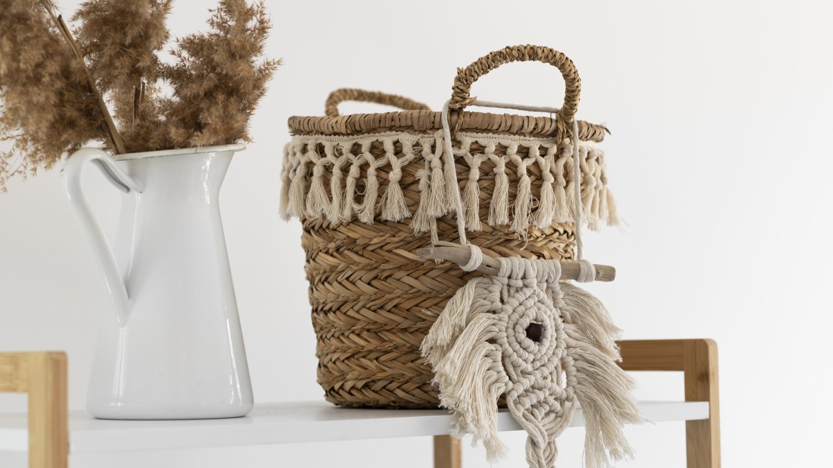 decorar com juta
