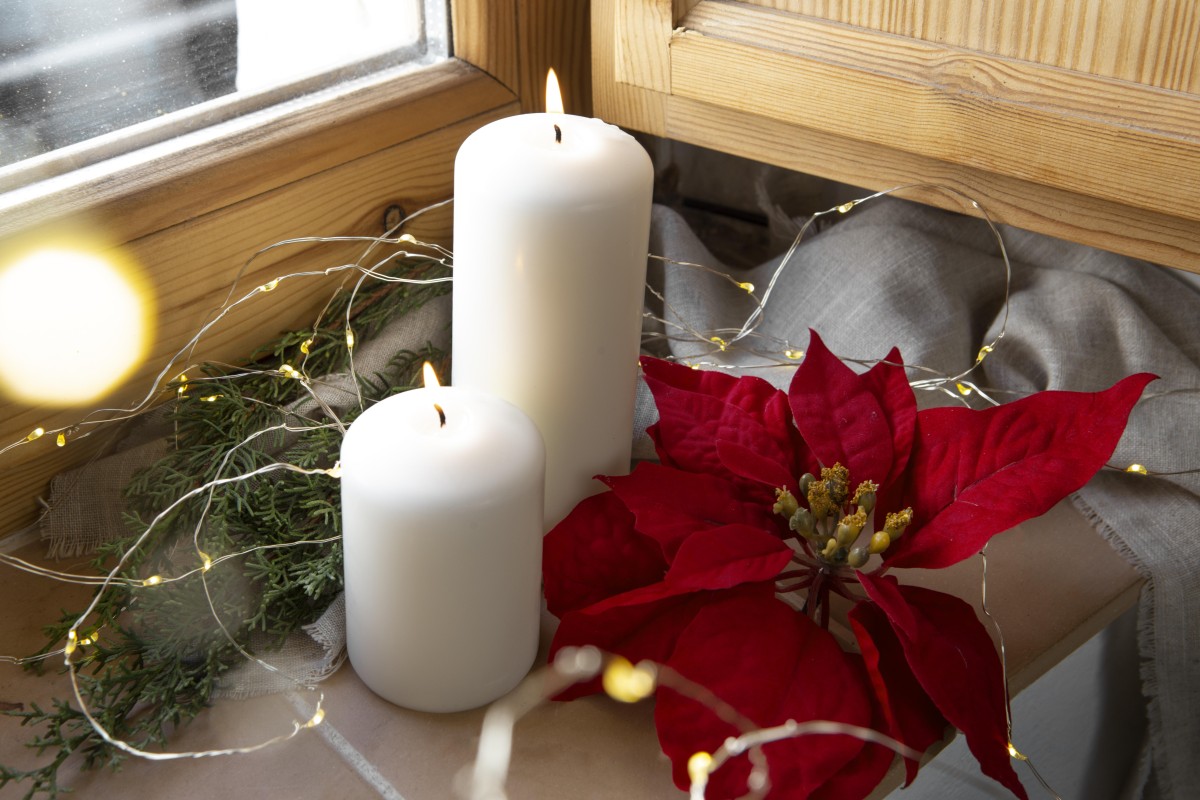 Decorar velas com tons de Natal