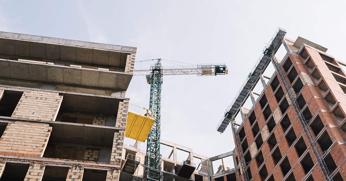 Construção de casas e prédios